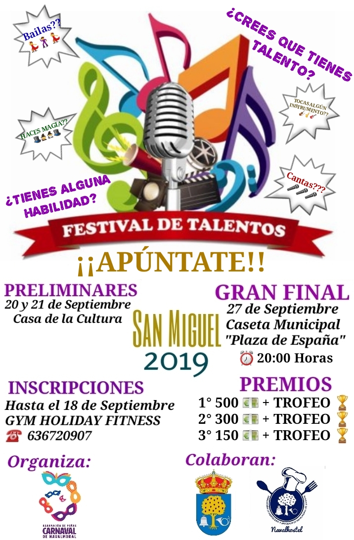 Agrupación de Peñas, Asociación de Hostelería y Ayuntamiento organizan un concurso de talentos para San Miguel.