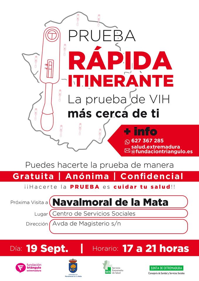 Nuevo servicio de prueba rápida, anónima, gratuita y confidencial del VIH en Navalmoral