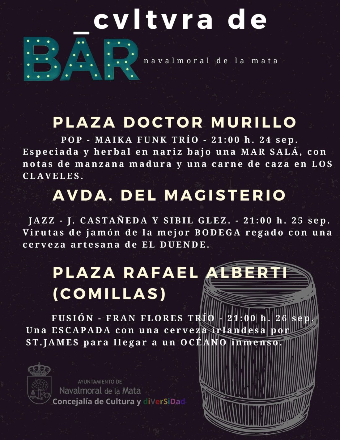 Cartel Cultura de Bar