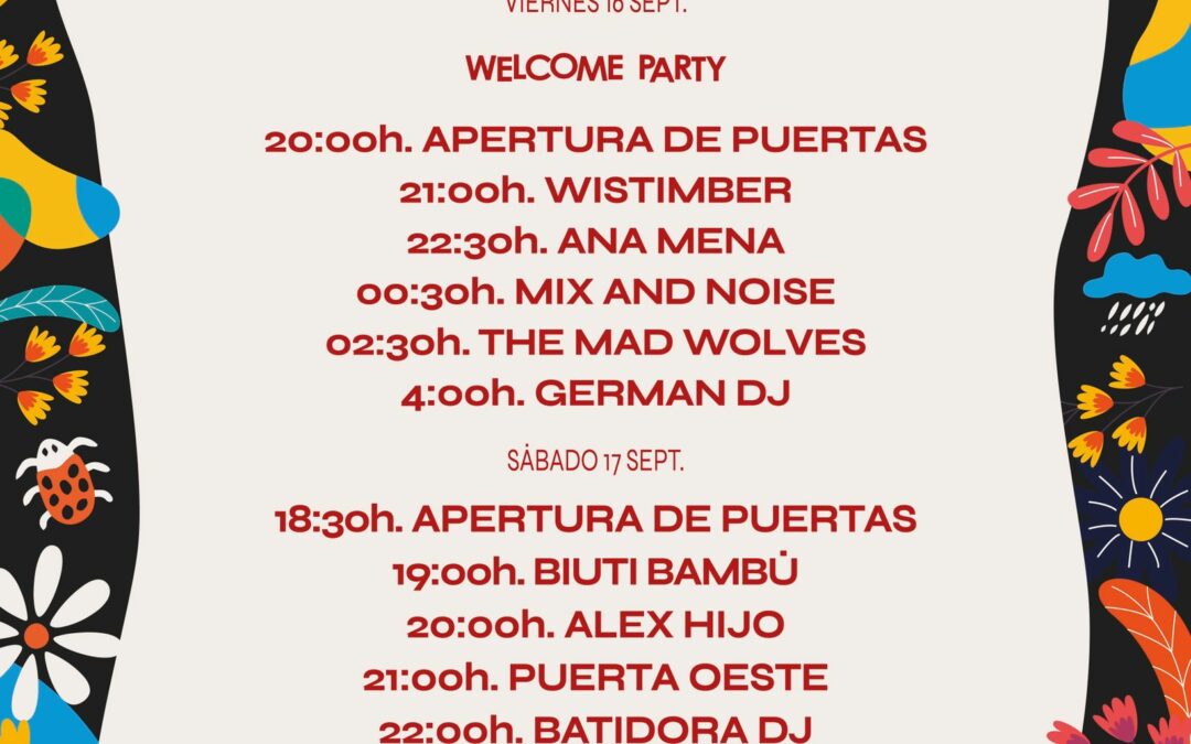 Horarios del festival de música “Natural Sonora”.