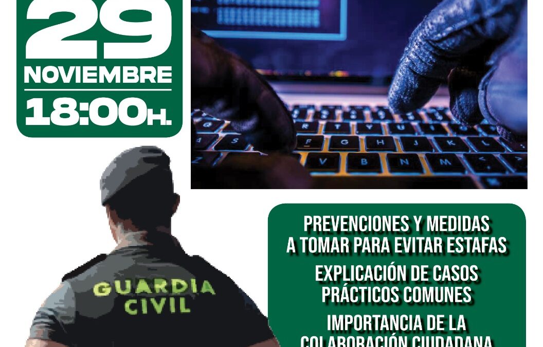 Charla sobre prevención de las estafas relacionadas con el uso de las tecnologías de la información y la comunicación.