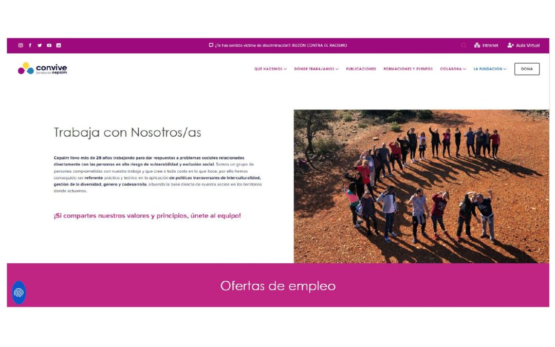 TÉCNICA/O DE FORMACIÓN EN FUNDACIÓN CEPAIM NAVALMORAL DE LA MATA