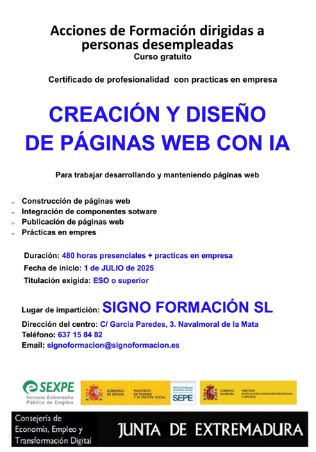 CREACIÓN Y DISEÑO DE PÁGINAS WEB CON IA