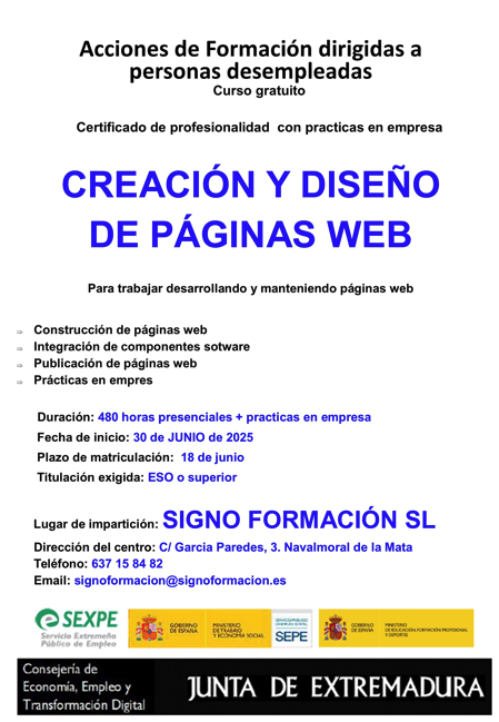 CREACIÓN Y DISEÑO DE PÁGINAS WEB