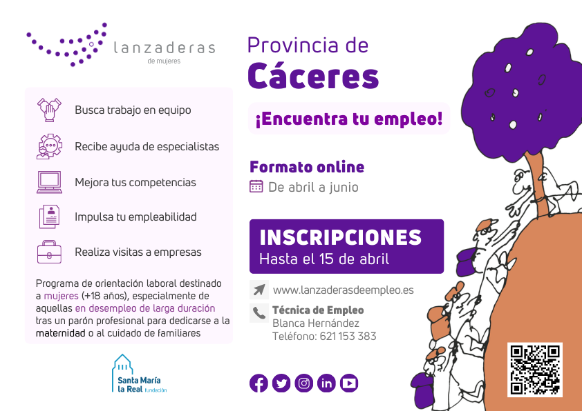 Lanzaderas de Empleo de Extremadura. Formato online mujeres.
