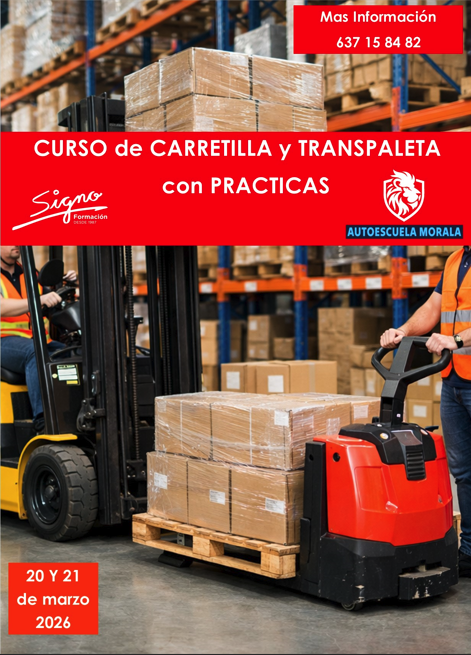 Curso de Carretilla y Transpaleta con prácticas