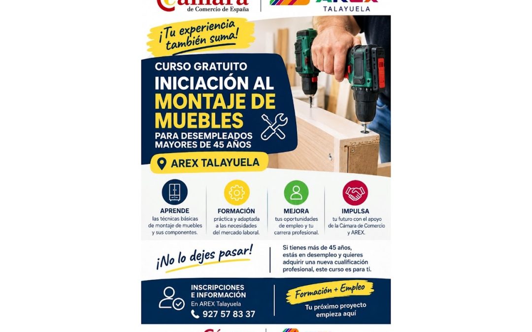 CURSO GRATUITO INICIACIÓN AL MONTAJE DE MUEBLES.