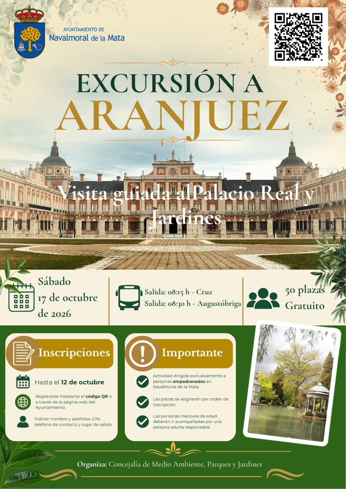 Cartel Excursión Aranjuez